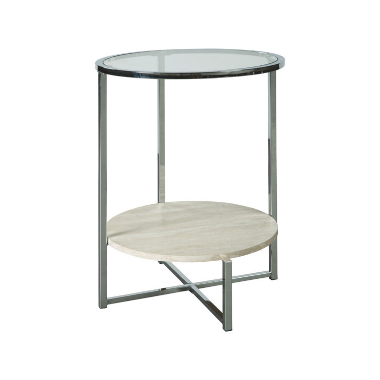 Orren Ellis Paray Glass Cross Legs End Table Wayfair Canada